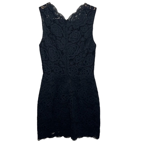 Barney's New York CO-OP Black Floral Lace Mini Dress Women Size 6 - Picture 3 of 7